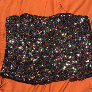 Multicolor Sequin Tube Top